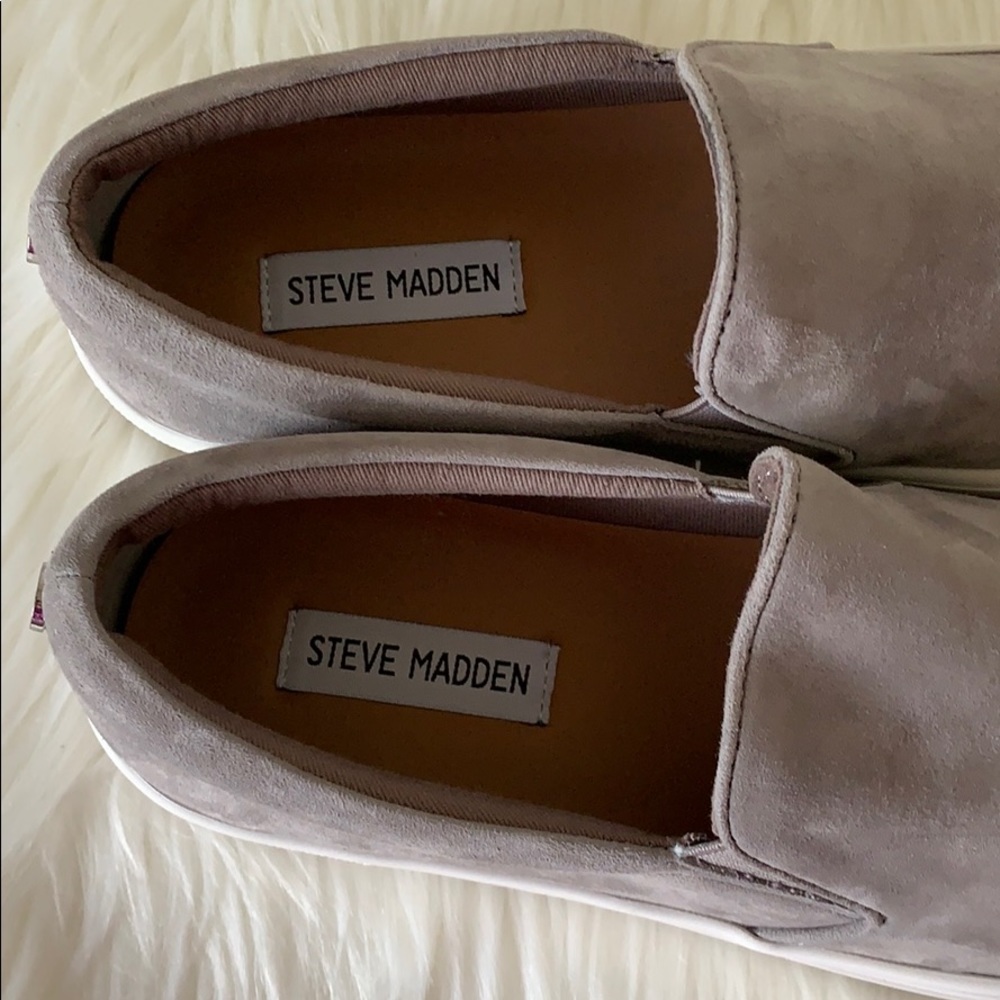 Steve Madden Gills Grey Suede Slip-on Sneaker Size 9.5 New in Box - Picture 9 of 13